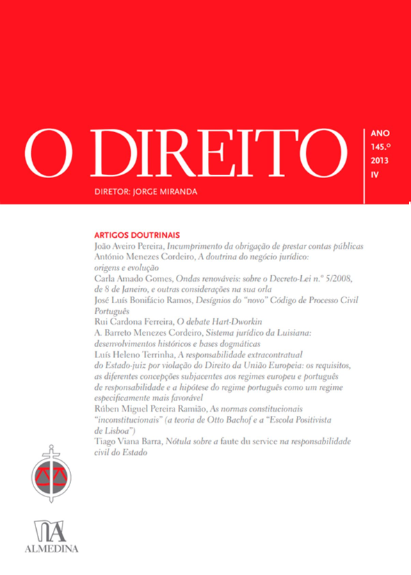 O DIREITO - ANO 145 (2013) - Nº IV