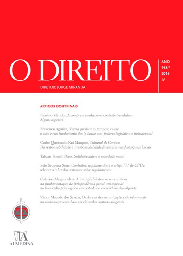 O DIREITO - ANO 148 (2016) - Nº IV