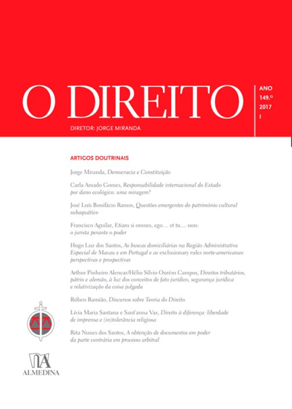 O DIREITO - ANO 149 (2017) - Nº I