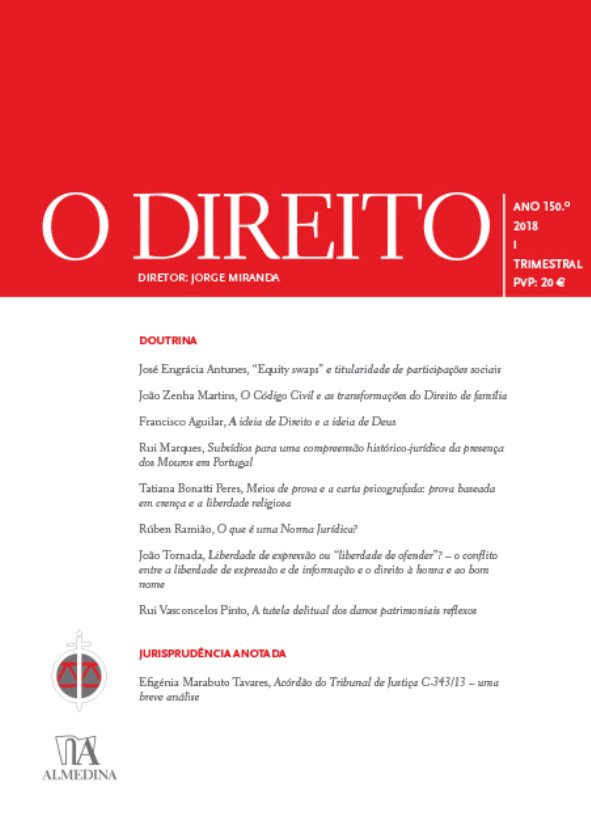 O DIREITO - ANO 150 (2018) - Nº I