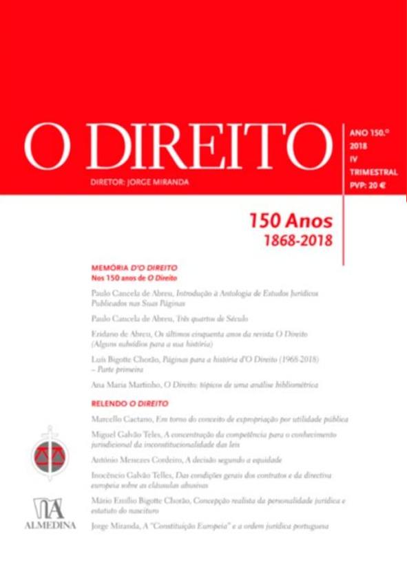 O DIREITO - ANO 150 (2018) - Nº IV