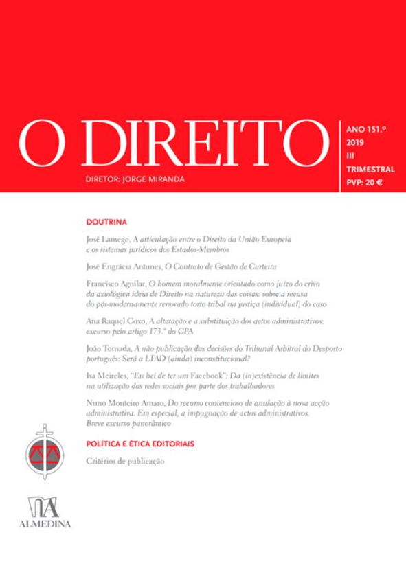O DIREITO - ANO 151 (2019) - Nº III