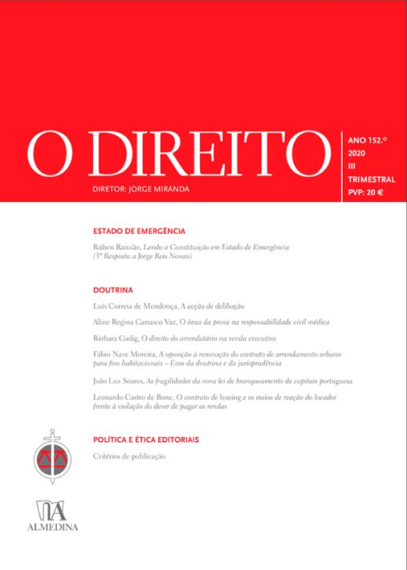 O DIREITO - ANO 152 (2020) - Nº III